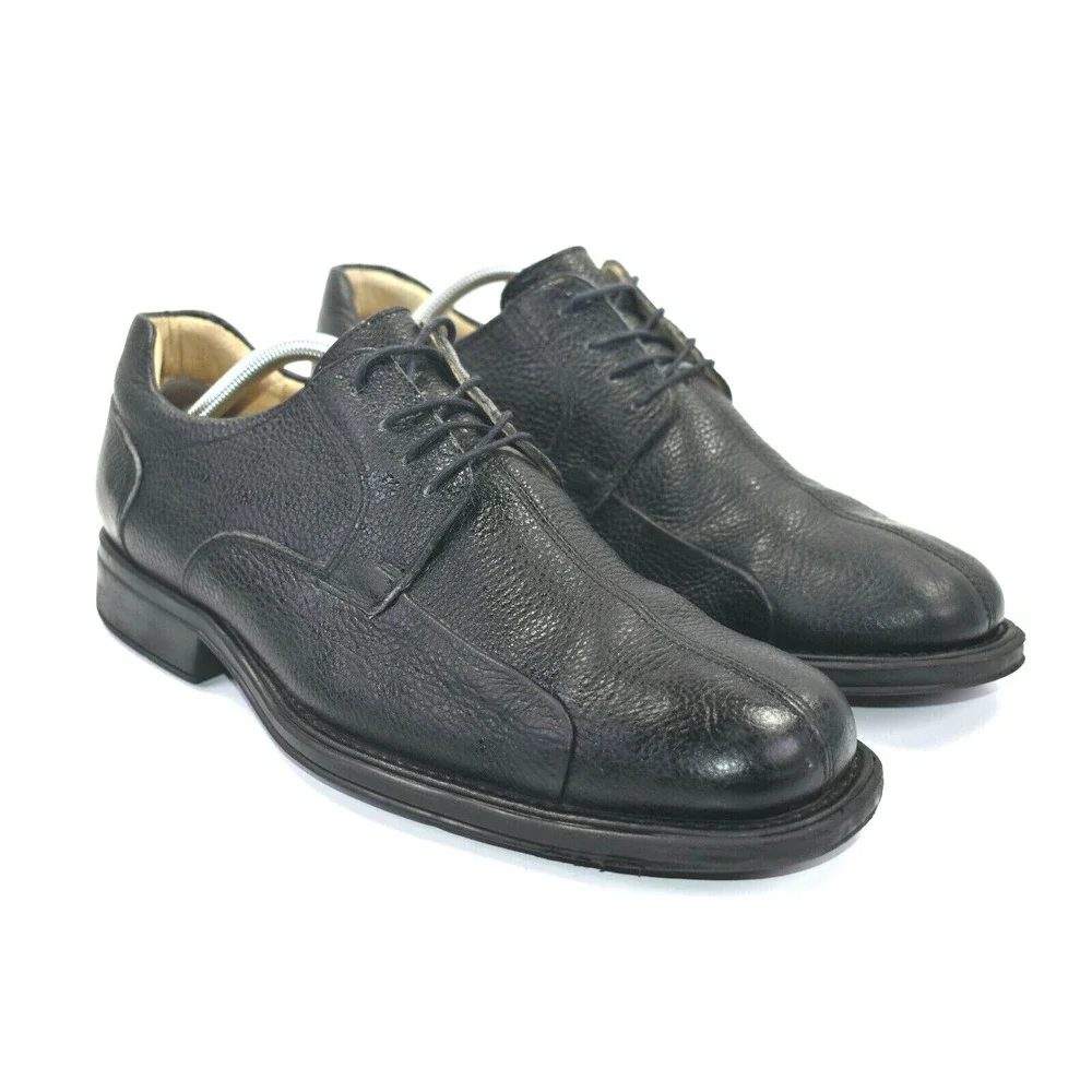 Belvedere Baybridge Men's Black Oxfords Dress Shoes Split Toe Leather Size 11 D